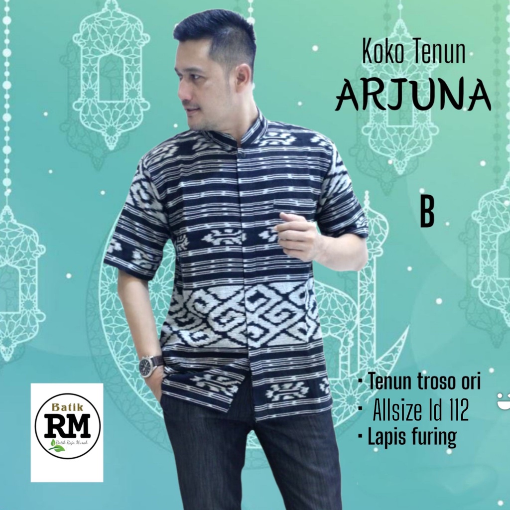 Kemeja kemko koko arjuna ori tenun troso full furing