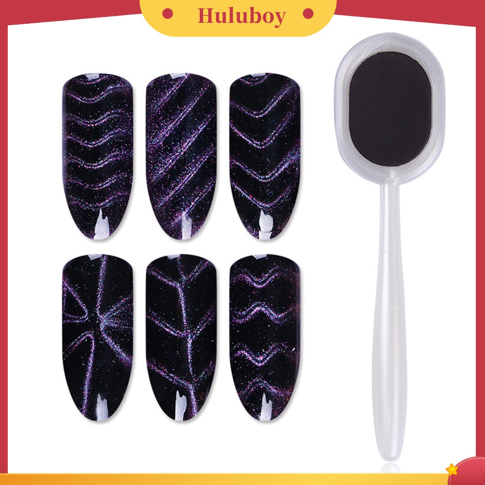 Huluboy Huluboy♡ Papan Magnet Bentuk Daun Bergelombang Untuk Kutek Gel UV Nail Art DIY
