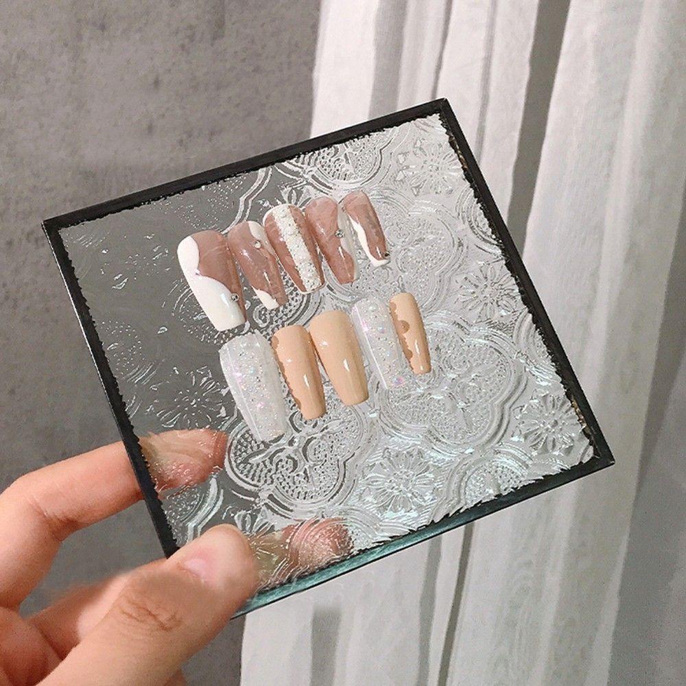 MXBEAUTY Nail Art Display Stand High End Gaya Jepang Manicuring Aksesoris Fotografi Kaca Alat Peraga Menembak Rak Pajangan Kuku