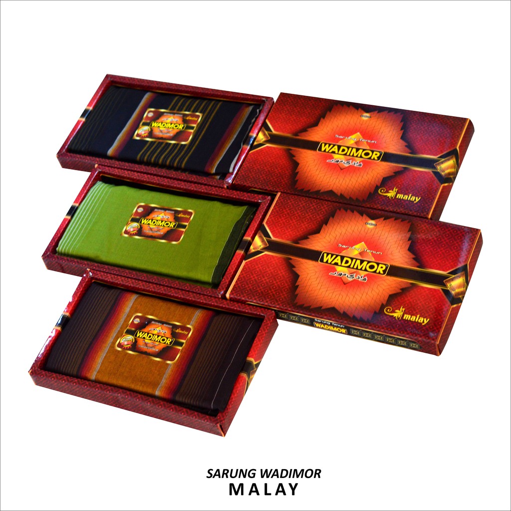 sarung wadimor asli polos hitam - putih - motif original sarung tenun indonesia