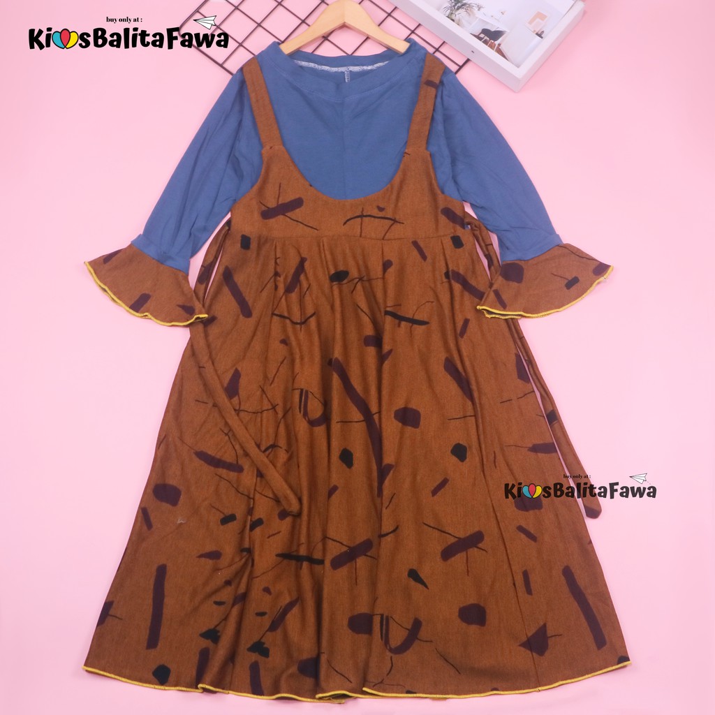 Gamis Aisyah uk 8-9 Tahun / Long Dres Baju Ngaji Anak Perempuan Murah Adem Gamis Lebaran [EXPORT]