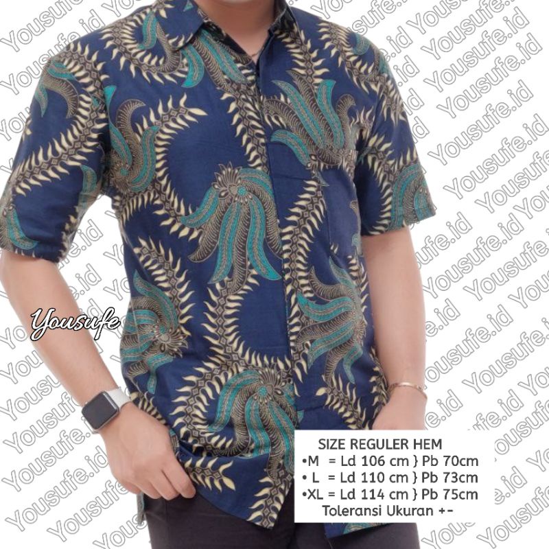 Batik Pria Lengan Pendek Terbaru Bahan Katun Halus Nyaman Tidak Luntur Bisa Seragam Kantor Cocok Untuk Guru Mahasiswa Santri Semua Kalangan Kode KN01