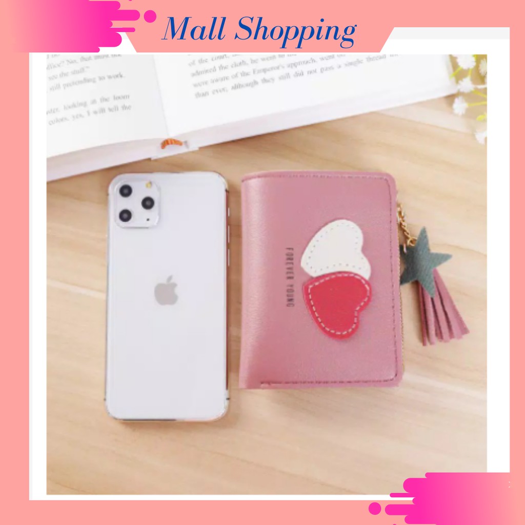 (COD) DOMPET LIPAT PENDEK/MINI DOMPET WANITA IMPOR MALLSHOPPING
