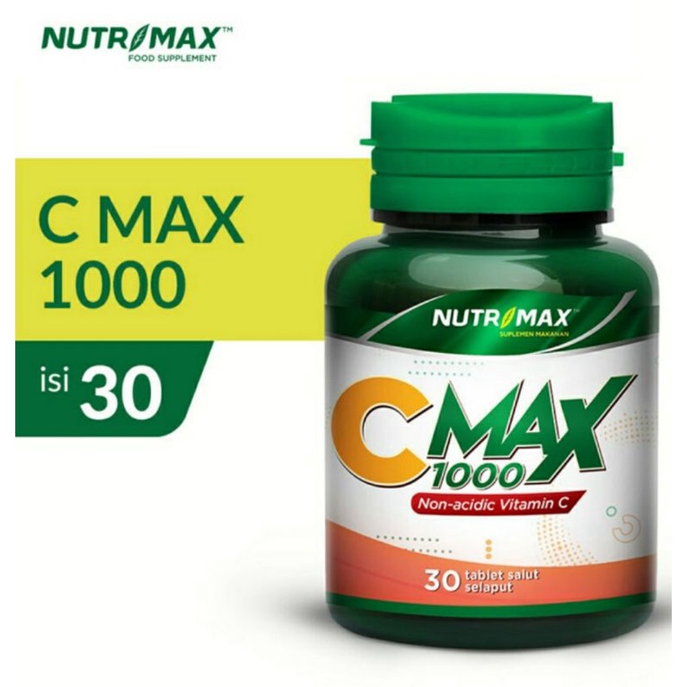 Vitamin C 1000mg Nutrimax C Max 30tab ORIGINAL Non Acid /Vitamin C aman bagi lambung/ Imunitas Tubuh