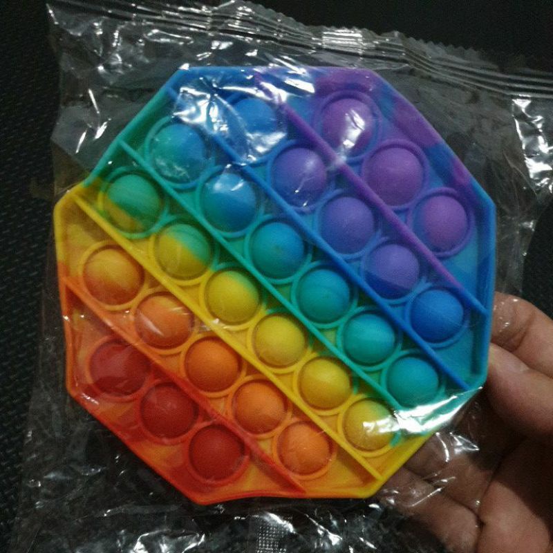 [50+ Model Pop It] POP IT ALL VARIANT | Popit Rainbow Macaron Sugus UV Colorful-Octagon Rainbow