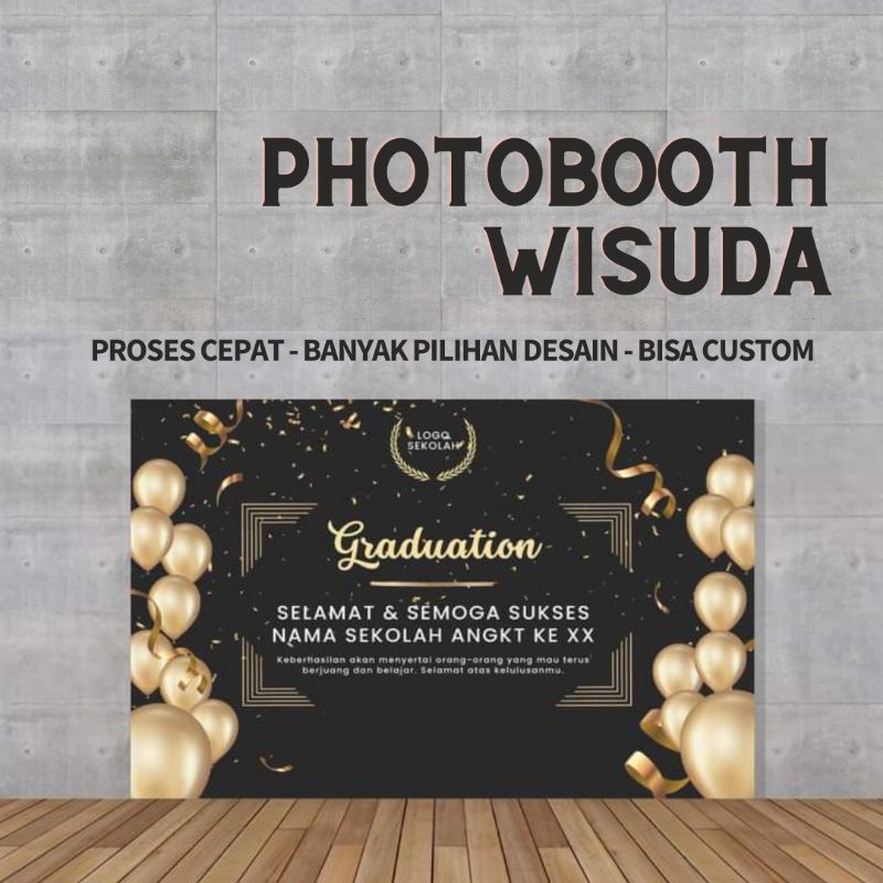 Jual Banner Wisuda Photobooth Wisuda Banner Kelulusan Backdrop