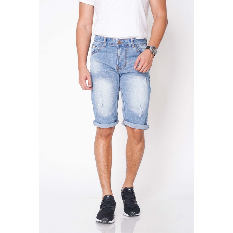 [SIZE 28-34] CALVIN 7/8 Short Pants Jeans - 4 WARNA / Celana Pendek Pria Bigsize