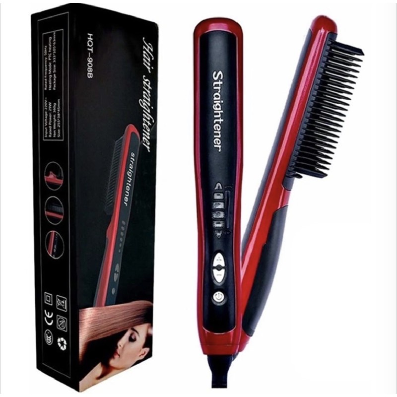 Catok Sisir Rambut / Pelurus Rambut Tampak Alami / Hair Straighner / Catok Sisir | HQT 908B