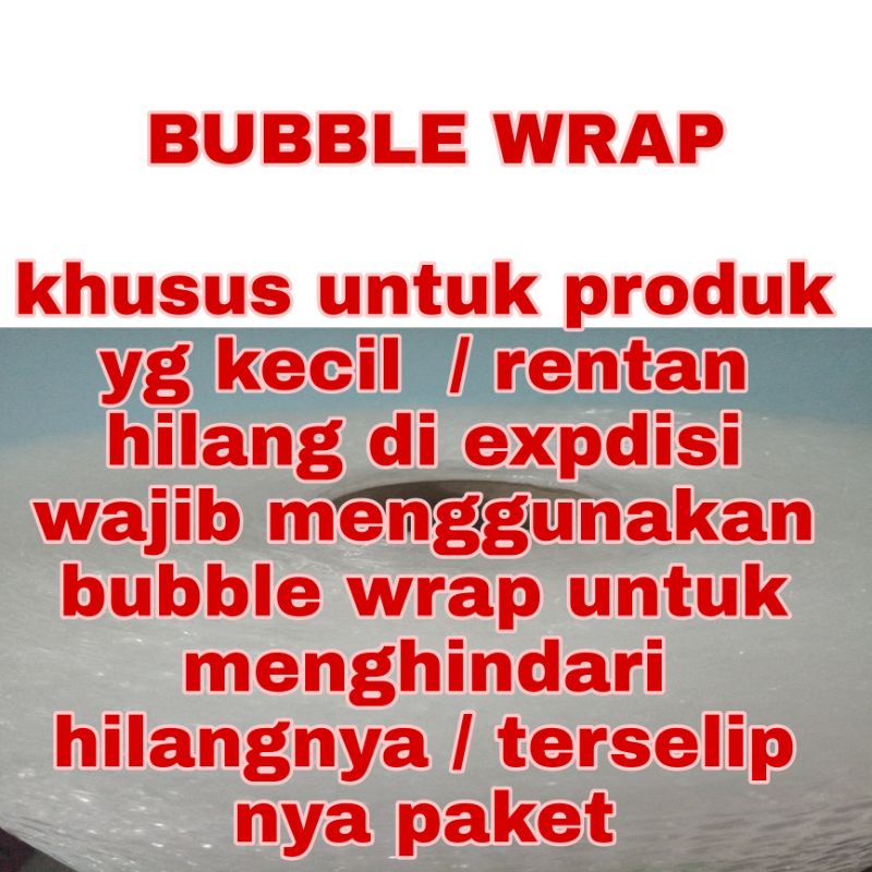 Bubble Packing khusus untuk produk yg kecil atau rentan hilang , seperti pengait ring BRA / tassel  / karet / stoper / kokot udang / pita satin dll