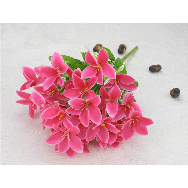 COD BUNGA TUKIP MEKAR  BUNGA TANGKAI PLASTIK BUNGA ARTIFISIAL BUNGA PAJANGAN BUNGA HIASAN BT9016-ROSE