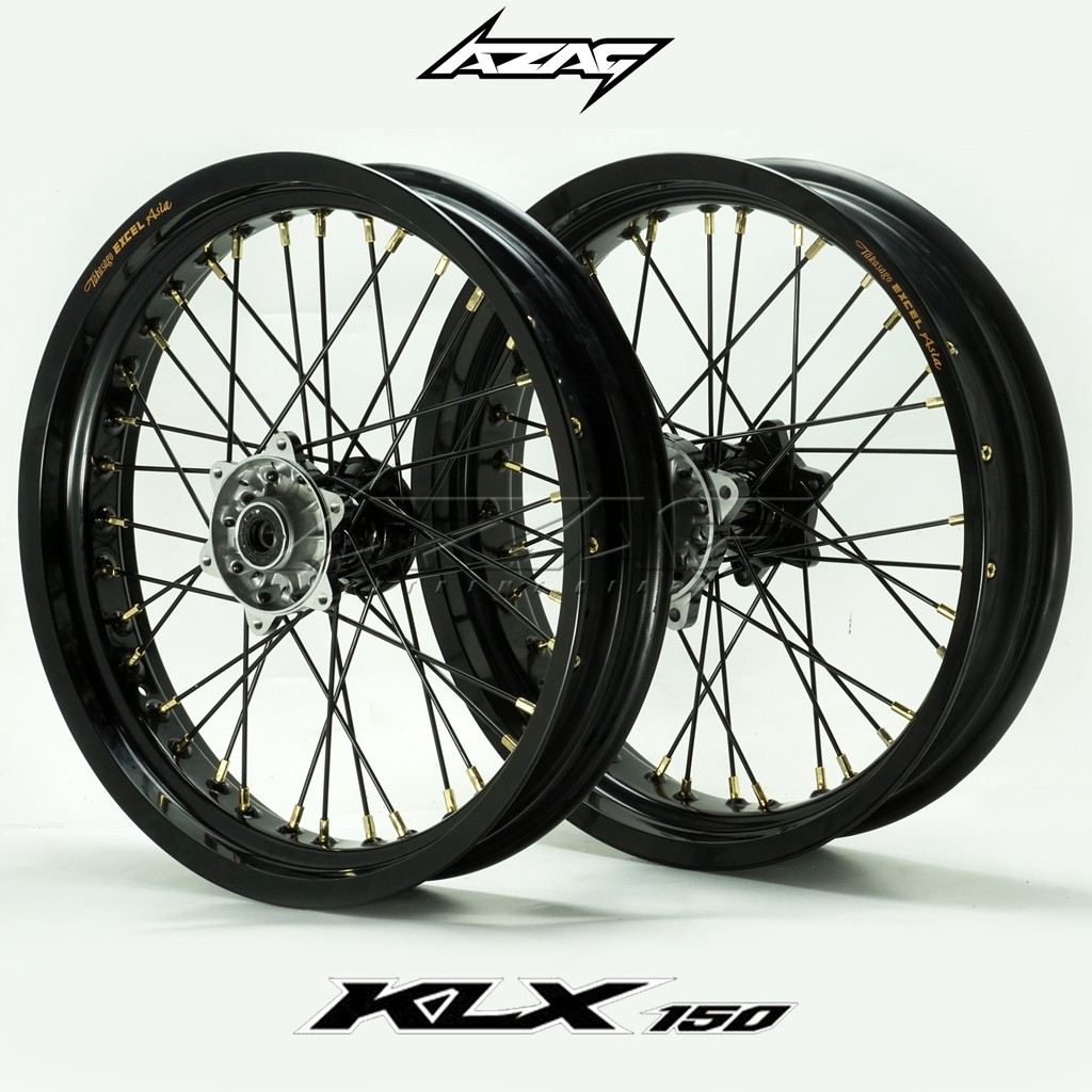 Velg Set Supermoto KLX Dtracker Excel Takasago Black