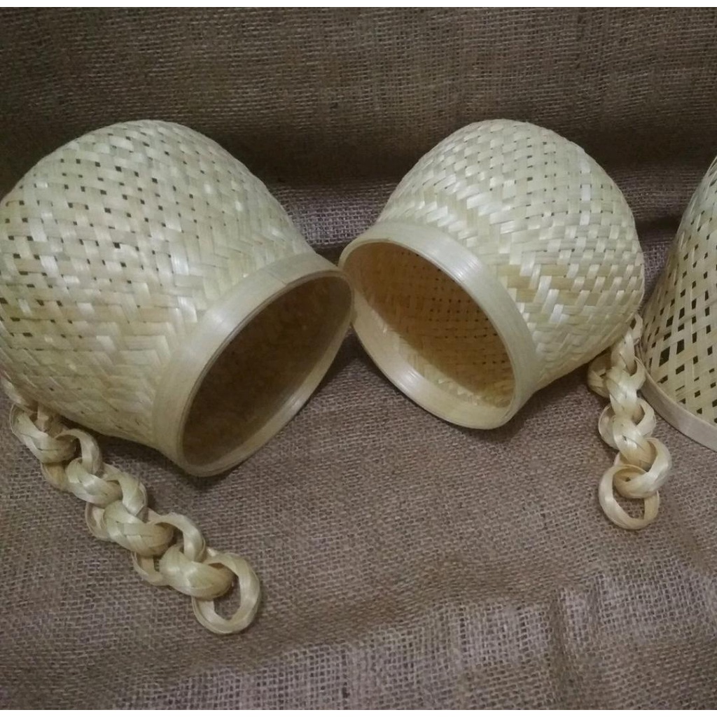 Brezybeauty05 Kap Lampu Gantung Lampu Bambu Bulat Kecil