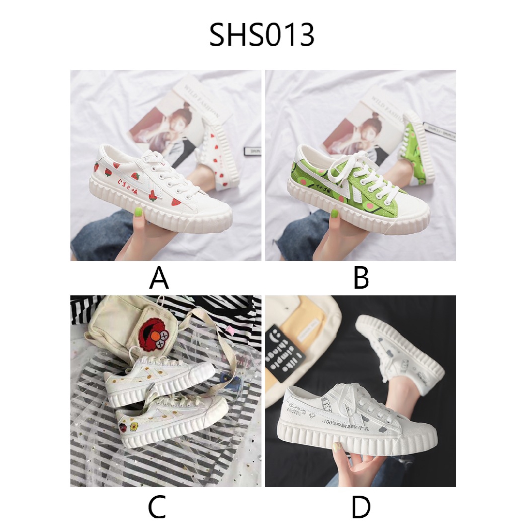 FYGALERY SHS013 SEPATU SNEAKERS MODEL KOREA ULZZANG WARNA PUTIH SEPATU MURAH BATAM SEPATU IMPORT-1