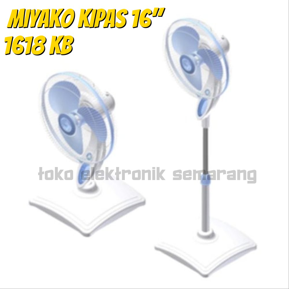 KIPAS ANGIN MIYAKO BERDIRI 2 IN 1 KAS 1618 1627 KB 16 INCH BESAR AWET TIDAK BERISIK HEMAT LISTRIK