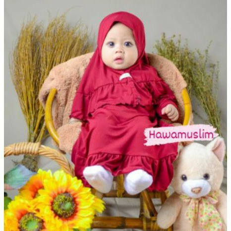 Gamis akikah newborn baju muslim 1 set aqiqah bayi