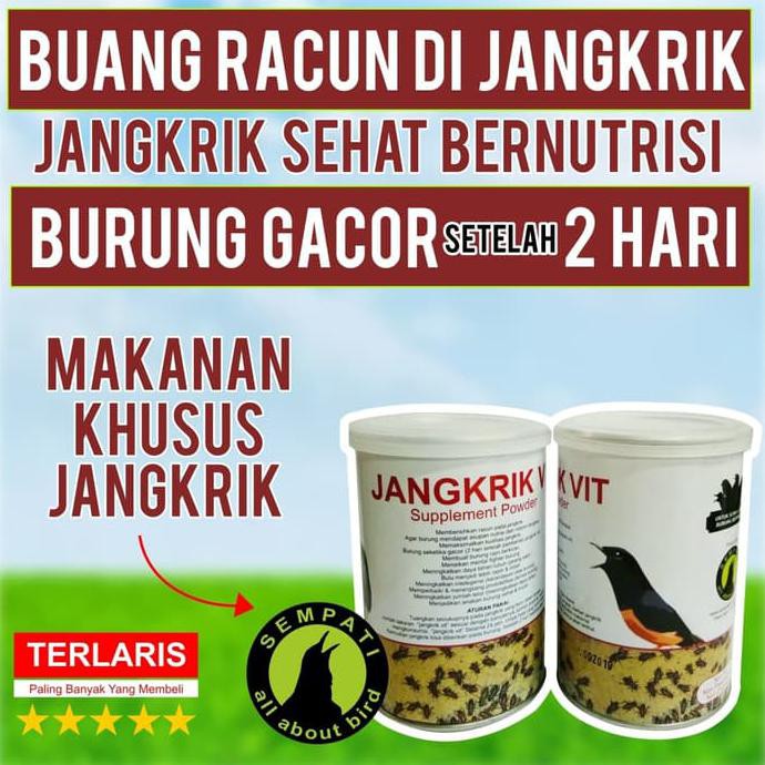 

PAKAN KHUSUS JANGKRIK UNTUK BURUNG MURAI KACER JANGKRIK VIT SEMPATI PROMO