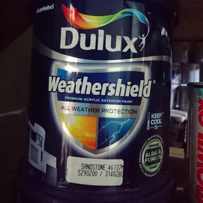 Cat Dulux Weathershield 46137 M Sandstone kemasan 2.5 L ( galon )