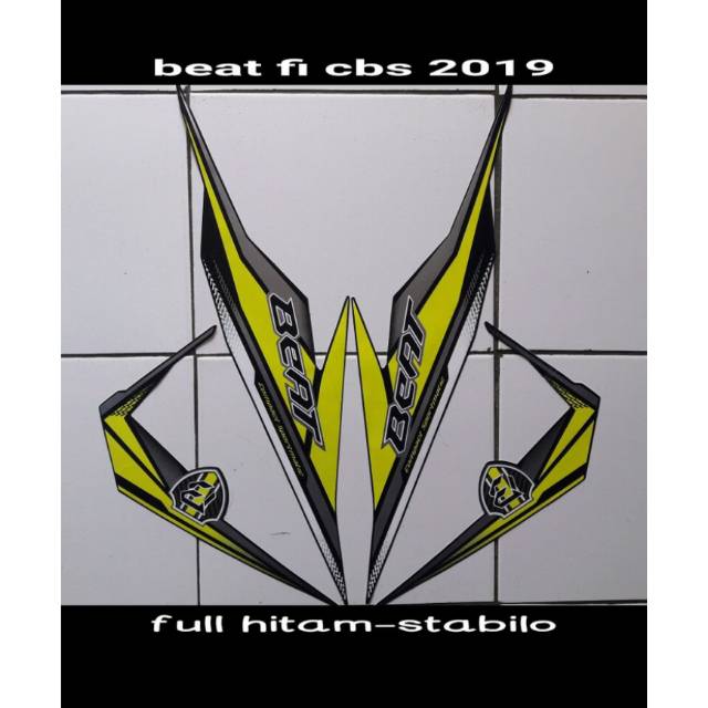 Striping beat fi cbs 2019 warna hitam kuning