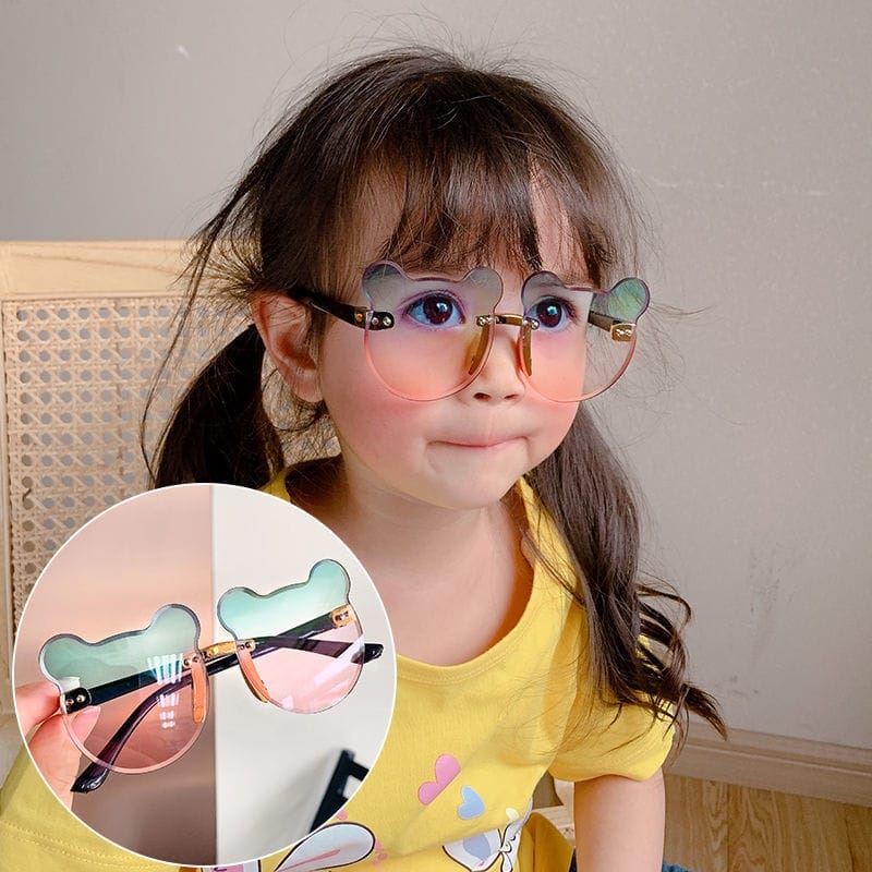 Kacamata Anak Perempuan Bentuk Beruang Import Real Pict Alibaba1688