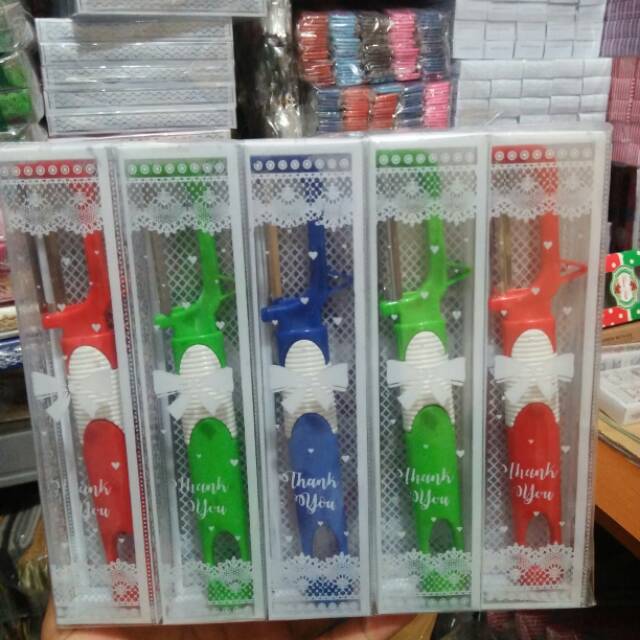 Souvenir pisau buah besar kemas mika harga per 50 pcs