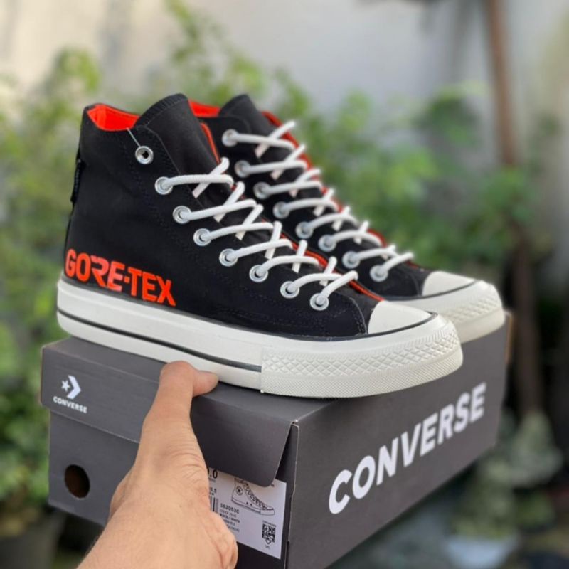 CONVERSE 70s CHUCK TAYLOR ALL STAR GORETEX BLACK Orange Premium Quality Best Seller Stok Terbatas AL