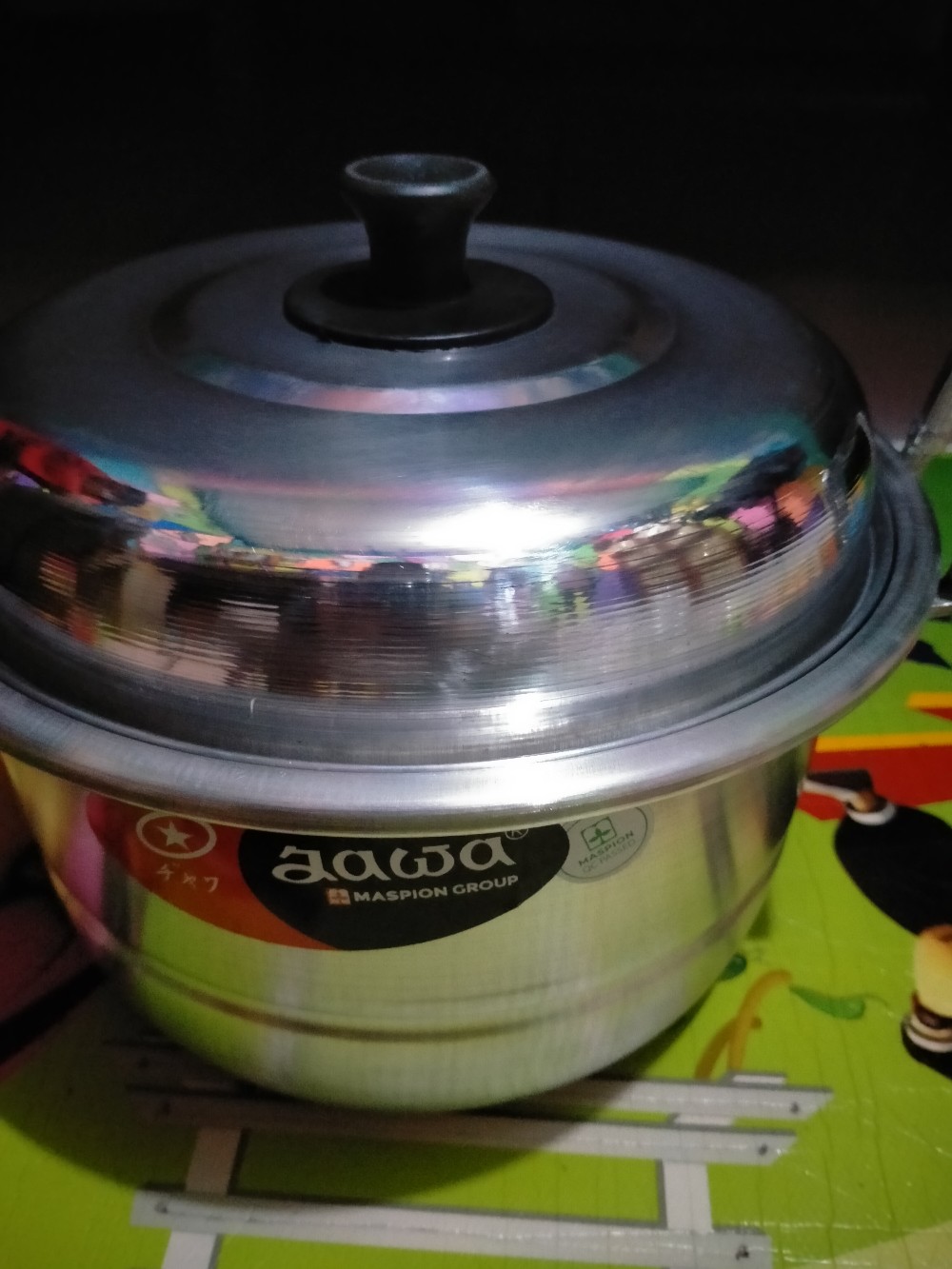 Maspion Alu Dandang Ekonomi Kukusan / Steamer / Langseng / Panci Kukus + Sarangan + Tutup 20 Cm