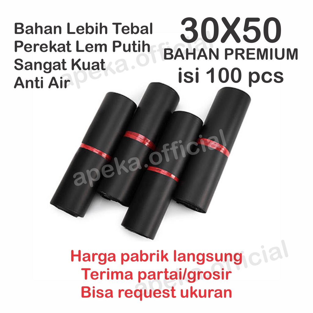 Plastik Polymailer Polymer Polimer Packingan Online Shop Amplop Plastik Packing Olshop PREMIUM 30X50 isi 100 pcs