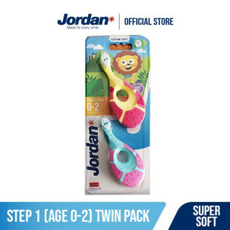 Jordan Sikat Gigi Anak Step 1 Twin Pack