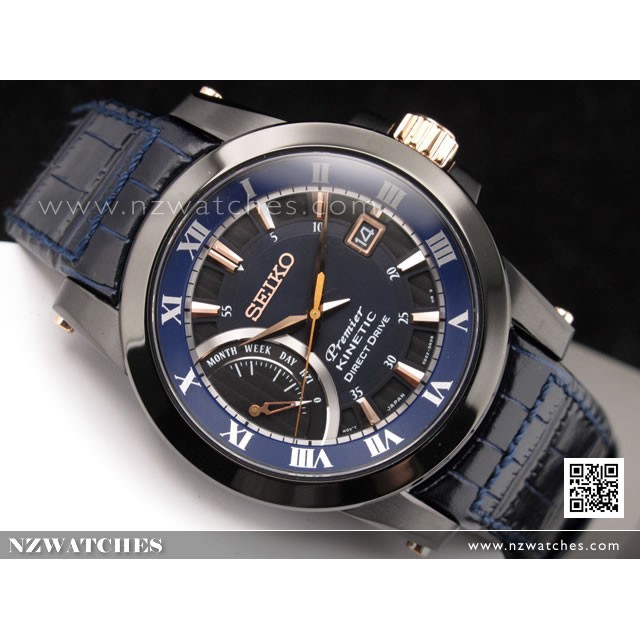 Seiko Premier SRG012P1 Kinetic Diret Drive Blue Dial | Jam Pria SRG012