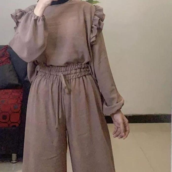 RUBY SET Rayon Crincle | stelan wanita polos kekinian 2022 | setelan wanita 2022 | stelan wanita rem