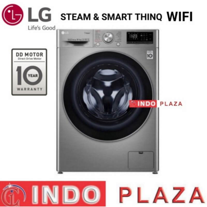 MESIN CUCI LG FRONT LOADING FV1285S3VS 8.5 Kg STEAM &amp; SMART THINQ WIFI