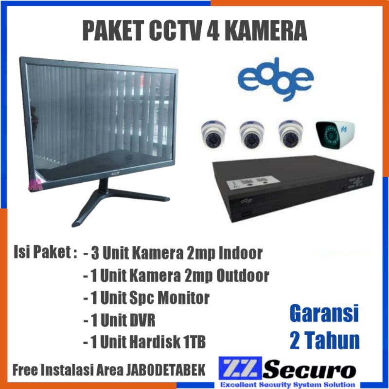 CCTV | Paket CCTV 4 Kamera | Kamera Jernih