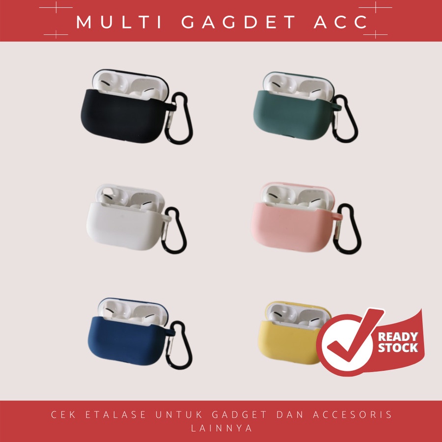 SILICONE CASE ORIGINAL AIRPODS PRO/GEN 3 COVER SILIKON POLOS TERMURAH