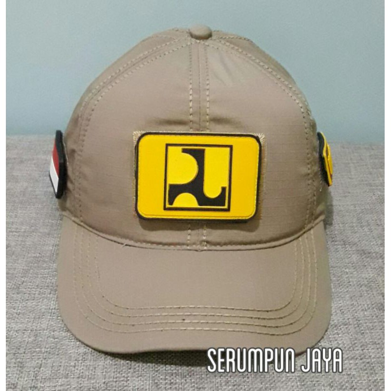 TOPI PUPR - TOPI PUPR TAN 3PATCH VELCRO