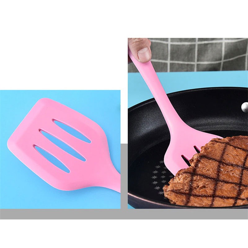 Set Spatula Silikon 5PCS-Hitam / Set Masak Dapur Kitchen Set Spatula Scraper Brush Silicone 5 PCS