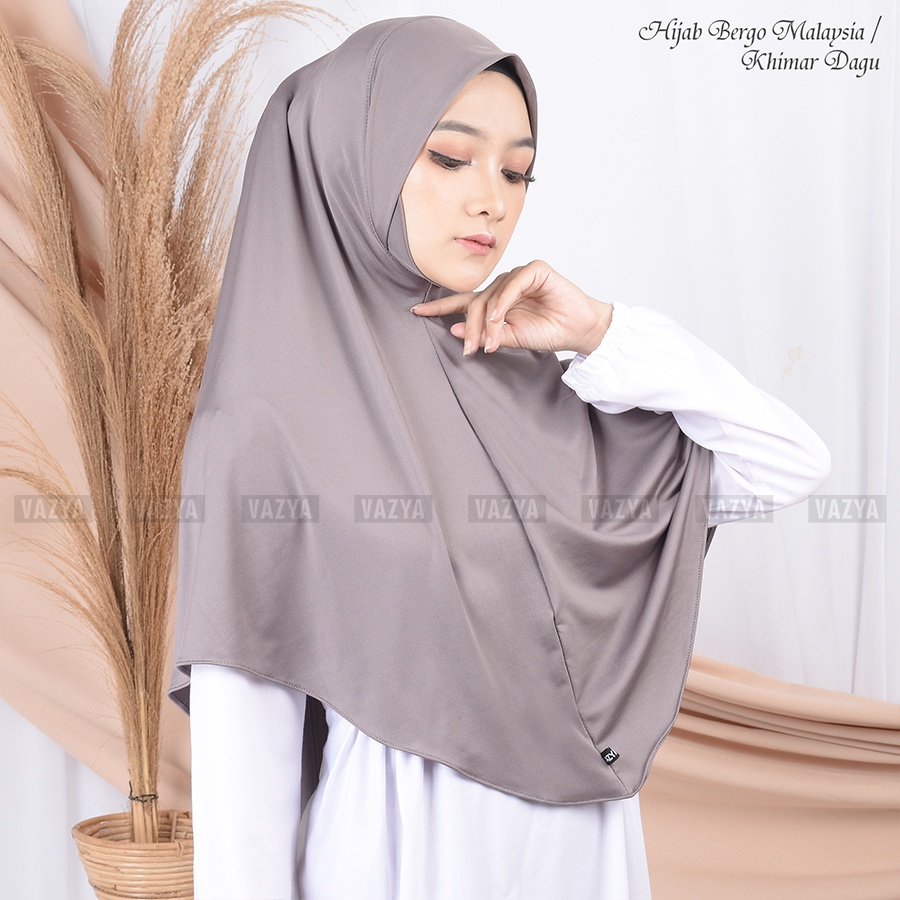 Jilbab Dagu Malay Jersey/Hijab Bergo Malaysia / Khimar Dagu Syari