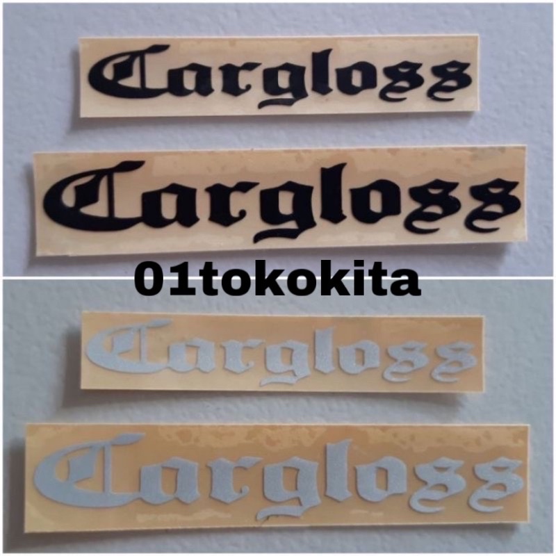 Stiker cuting  motor CARGLOS helm bogo retro dapat 2 pcs besar dan kecil sticker cutting logo helm b