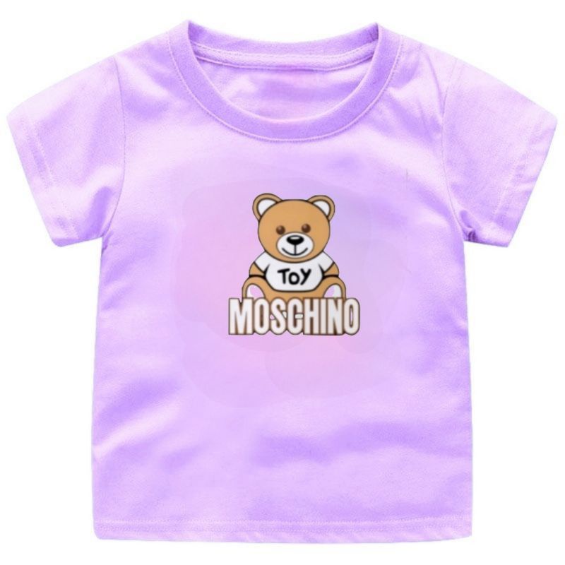 Baju Kaos Atasan Anak Cewek Moschino 1-12Tahun Ukuran S.M.L.XL.2XL.3XL