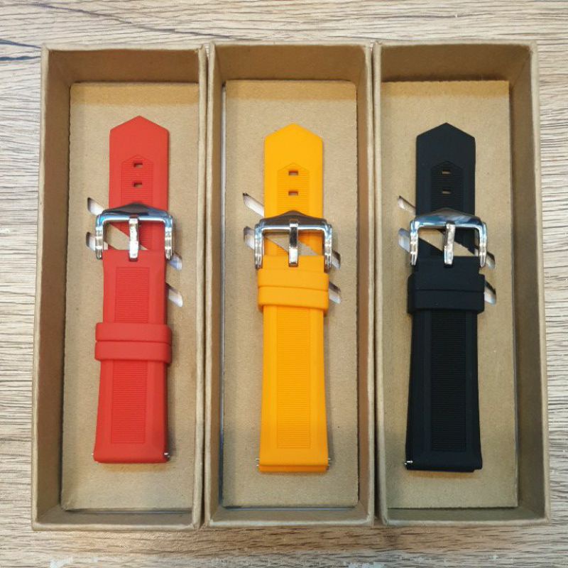 STRAP 9926 3.7.5A 20MM 22MM Strap tali jam tangan silicon silikon silicone original model tag heuer sudah sama pen tarik