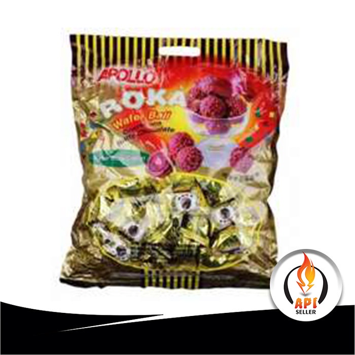 

504ekh Apollo Roka Wafer Ball Chocolate & Peanut - 80S Bag 6J