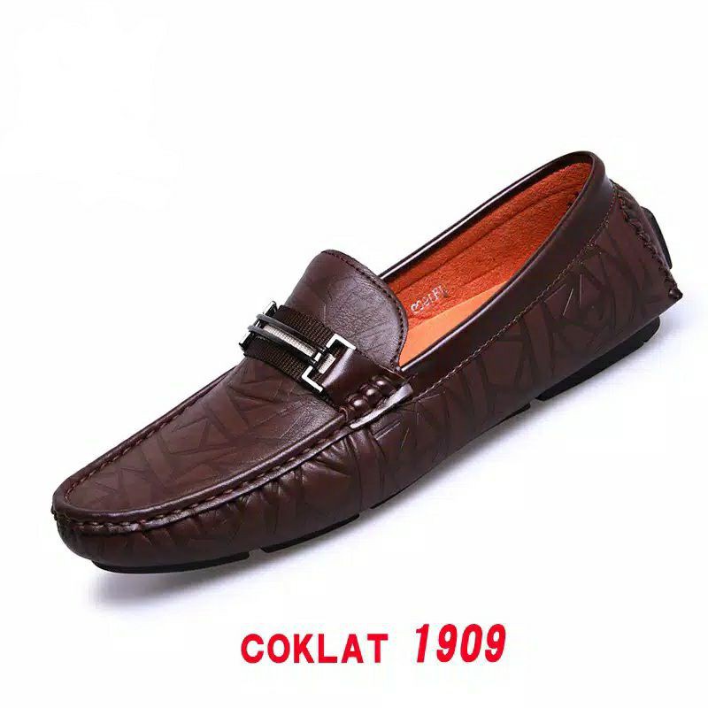 Terbaru !! SEPATU SLIPON SLOP EMBOS COKELAT - SEPATU CASUALSANTAI