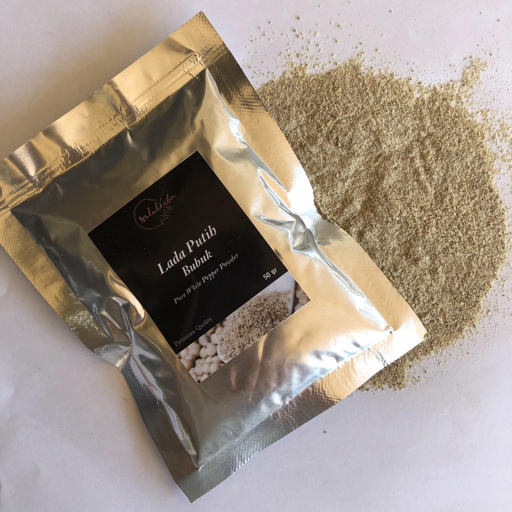 Lada Putih Bubuk White Pepper Powder 50gr Premium Quality Pedas Wangi