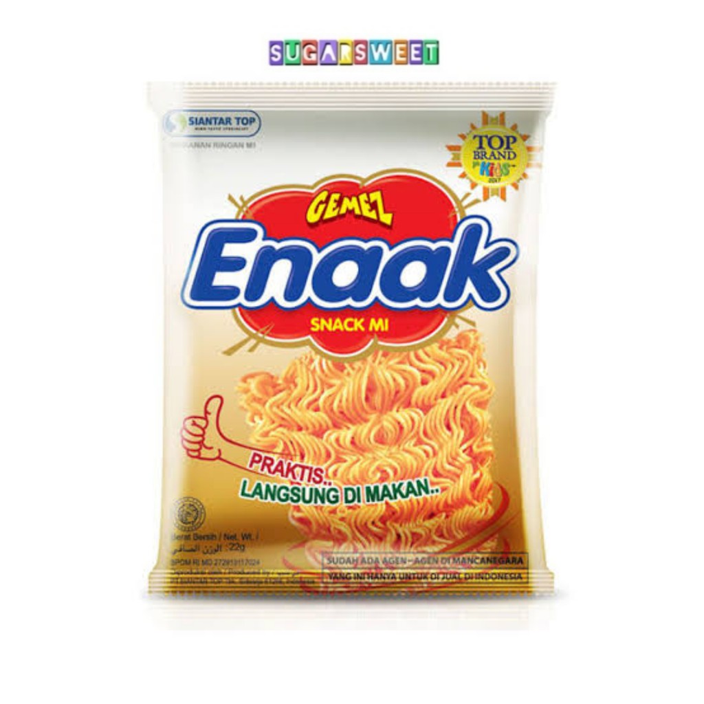 

SNACK MIE GEMEZ ENAAK MIE GORENG INSTANT PRAKTIS 1 RENCENG ISI 10PCS X 18GRAM