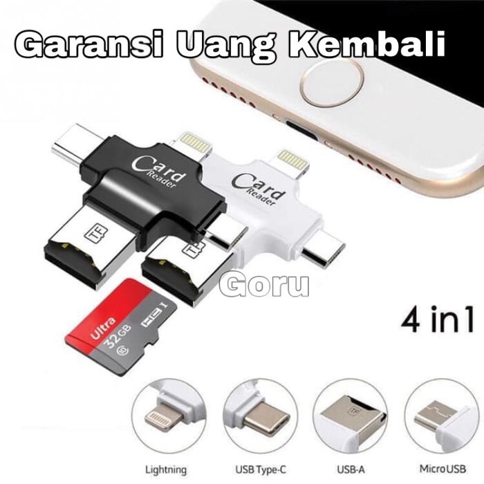 Card Reader OTG 4 in 1 Micro Usb / Type C / android