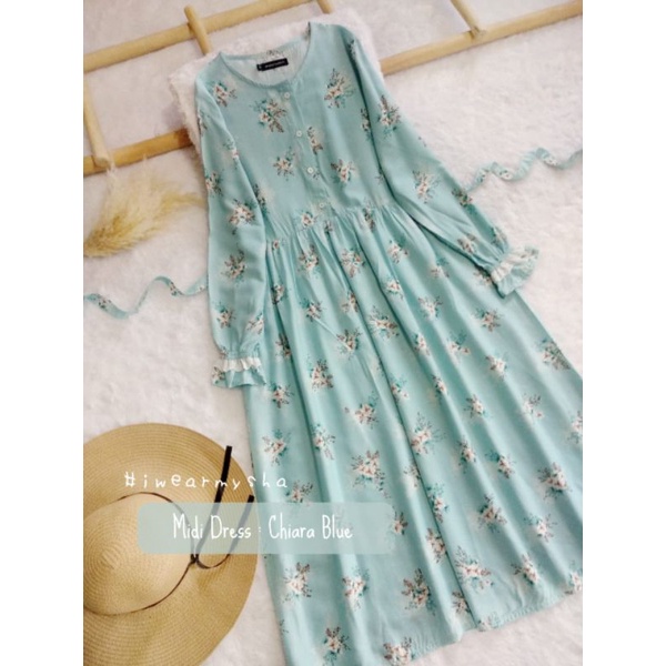 Midi Dress Chiara Blue IwearMysha