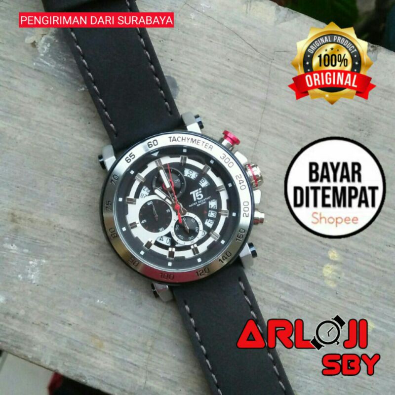 Jam tangan pria T5 H3742 chronograph ORIGINAL tahan air