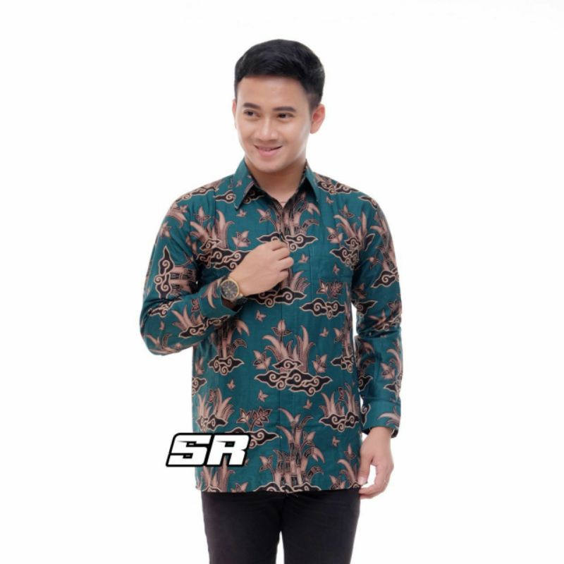 Riskymabatik || Batik Couple Batik Couple Modern Baju Batik Couple Batik Tunik Couple-Kmj bambu hijau