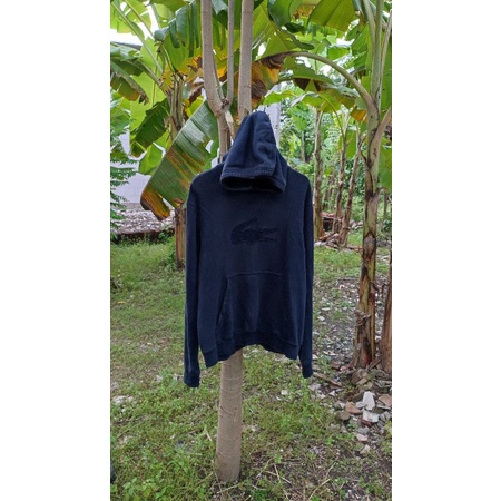 Hoodie lacoste big logo navy jaring (ORI)