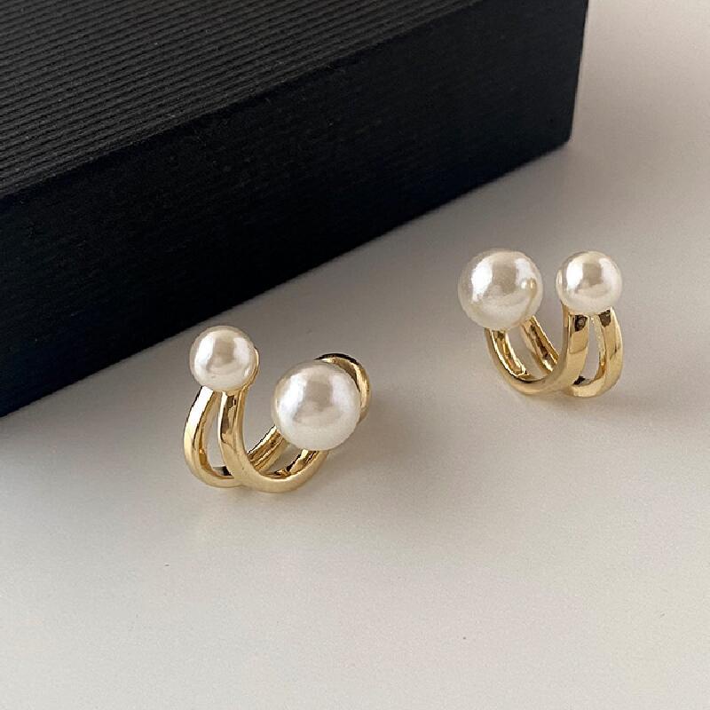 Anting Tusuk Sterling Silver 925 Simple Elegan Dengan Mutiara Untuk Wanita