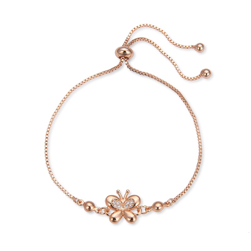 COD Gelang titanium lapis emas bola kristal berlian xuping Perhiasan perak 07b-15b